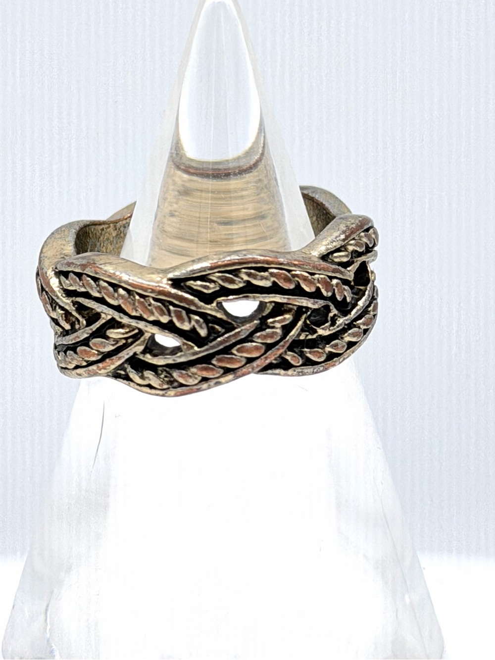 Braided Silver Fashion Ring Band Unisex Women’s Ring or Mens Ring Jewelry Celtic